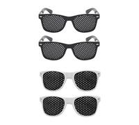 EHDWXVZM 4 gafas de malla estenopeica con pequeños agujeros porosos perforados para entrenamiento ocular unisex