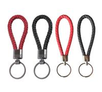 EHDWXVZM 4 Piezas De Llaveros De Cordón De Cuero Trenzado, Colgantes De Llavero, Amuletos De Llavero, Llaveros De Coche, Cordones Trenzados De Llaves, Llaveros De Coche