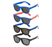 EHDWXVZM 4 Piezas Gafas Sol Azules Childrens Sunglasses con Lentes Polarizados para Niños de 6 años