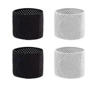 EHDWXVZM 4 Piezas Muñequeras Deportivas Delgadas, Muñequeras Transpirables, Muñequeras Elásticas, Muñequeras de Soporte, Muñequeras Ajustables, Accesorios Deportivos (Negro, Gris)