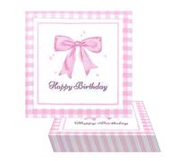 EHDWXVZM 40 Servilletas De Arco, Servilletas De La Fiesta De La Proa, Servilletas Rosadas, Servilletas De Cumpleaños, Servilletas De Jinetes De Niñas.