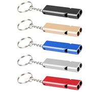 EHDWXVZM 5 silbatos de Metal, Silbato para Acampar, Silbato de Emergencia, Llavero con Silbato, Silbato portátil para Exteriores