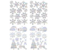 EHDWXVZM 56 Uds Pegatinas De Decoración Navideña Para Ventanas - Autoadhesivas Para Invierno y Hogar