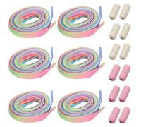 EHDWXVZM 6 Pares De Cordones Y 6 Pares De Hebillas, Cordones De 120 Cm, Crayos -Lacrices, Cordones Deportivos, Cordones Elásticos, Cordones Coloridos.