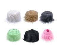 EHDWXVZM 6 Piezas De Piel Sintética, Tela De Felpa Esponjosa, Piel Sintética Decorativa, Tiras De Tela De Felpa para Ropa, Calcetines, Muñecas, Árboles De Navidad Y Más