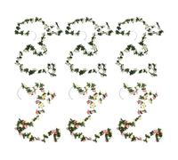 EHDWXVZM 6 Piezas de ratán de Flores Artificiales, Guirnalda de Rosas Artificiales, Vid de Flores de Rosas Artificiales, decoración Floral de ratán, decoración de jardín de Bodas al Aire Libre