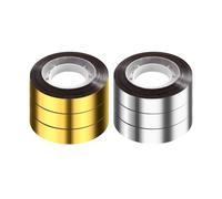 EHDWXVZM 6 rollos de cinta, cinta decorativa de regalo, cinta decorativa artesanal, cinta decorativa de espejo, cinta dorada y plateada