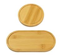 EHDWXVZM Bandeja Ovalada Y Redonda De Madera, 16.7*8.8 Cm Y 7.5 Cm, Para Vajilla, Baño Y Comida, Decoración Del Hogar