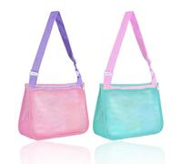 EHDWXVZM Bolsa De Almacenamiento De Juguetes De Playa De 2 Piezas, Accesorios De Playa Para Niños, Bolsa De Playa Para Niños, Bolsa De Red Para Niños, Bolsa De Playa Plegable