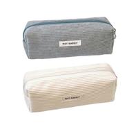 EHDWXVZM Bolsa de Lápices de Pana de 2 Piezas, Almacenamiento de Papelería para Estudio, Bolsa Simple para Niñas, Útiles Escolares