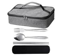 EHDWXVZM Bolsa refrigeradora para almuerzo de 1 pieza, 1 juego de cubiertos, bolsa para almuerzo para llevar, bolsa para almuerzo portátil, bolsa para almuerzo portátil