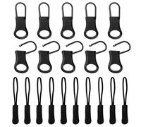 EHDWXVZM Cabeza De Cremallera De 10 Partes Y Cremallera De 10 Partes, Cabezal De Reemplazo De Cremallera, Accesorios De Reparación para Cremallera, Cabezal De Cremallera De Ropa.