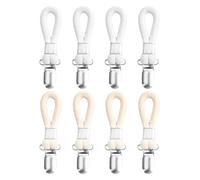 EHDWXVZM Clip para toalla de 8 piezas, clip para toalla con anillo, clip para toalla colgante, clip para toalla de baño con cuerda de algodón, clip para baño, pinza para ropa multifuncional