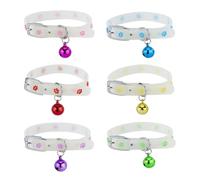 EHDWXVZM Collares Luminosos De 6 Piezas, Lindos Collares De Silicona, Collares De Mascotas Ajustables, Suministros De Viajes Nocturnos De Mascotas.