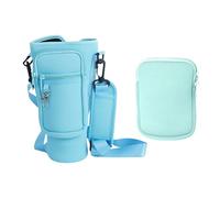 EHDWXVZM Funda para botella de agua de 2 piezas, funda para botella de agua aislada, funda para botella de agua cruzada con correa para el hombro ajustable, adecuada para senderismo y senderismo