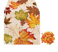 EHDWXVZM Mantel De Hoja De Arce De 1 Pieza, Hojas De Arce De 50 Piezas, Tema Otoñal, Material Resistente Al Agua Y Al Aceite, Adecuado para Uso Familiar Y De Fiesta.