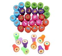 EHDWXVZM Paquete De 26 Sellos De Letras Y 10 Sellos De Números, Sellos Creativos De Dibujos Animados, Sellos De Juguetes para Niños, Regalos para Fiestas Infantiles, Útiles Escolares para Niños