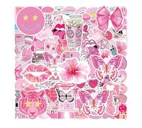 EHDWXVZM Pegatinas De 100 Piezas De Serie Rosa, Taza De Agua: Pegatinas De Graffiti, Pegatinas De Cuaderno, Pegatinas Dulces, Pegatinas De Niñas, Pegatinas Impermeables.