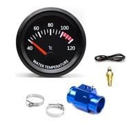 EHDXGGEK Medidor de Temperatura del Agua Coche 2 Pulgadas, 52 mm, 40~120 ℃ con Sensor y Adaptador Tubo unión 1/8ZG(36mm)