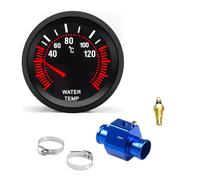 EHDXGGEK Medidor de Temperatura del Agua Coche 52 mm 40~120 ℃ con Sensor y radiador Tubo Junta adaptadora 1/8ZG(28mm)