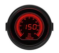 EHDXGGEK Tacómetro de 2 "y 52mm, Voltaje, Temperatura del Agua, Prensa Aceite, Aumento vacío, relación Aire-Combustible, Escape, Pantalla Digital, Rojo y Azul(Gold)