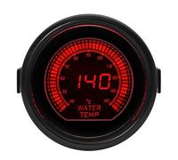 EHDXGGEK Tacómetro de 2 "y 52mm, Voltaje, Temperatura del Agua, Prensa Aceite, Aumento vacío, relación Aire-Combustible, Escape, Pantalla Digital, Rojo y Azul(Ivory)