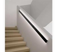 EHEIN Pasamanos De Escalera Iluminada LED, Pasamanos De Escaleras De Interior Montadas En La Pared, Barandillas De Pasamanos con Luz LED (Color : Black-C, Size : 14.8ft/450cm)