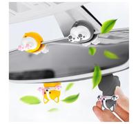 EHERDM 2 adornos de espejo retrovisor de perro oscilante, bonitos ambientadores en forma de perro, multifuncionales, perfumes, accesorios creativos para colgar para decoración interior del coche