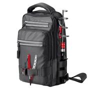 EHERDM Tackle Box Mochila impermeable de un solo hombro con soporte para caña, mochila portátil para pesca con mosca para actividades al aire libre