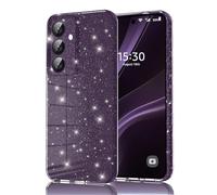 Eherui Funda para Samsung Galaxy A56 5G con purpurina, silicona TPU antihuellas, antigolpes, fina, resistente a los arañazos y funda protectora para Samsung A56, morado oscuro