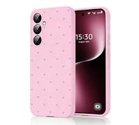 Eherui Funda para Samsung Galaxy A56 5G, diseño de corazón de amor pequeño, funda de silicona líquida, funda suave, forro de microfibra, protección completa de cámara, resistente a los golpes, color