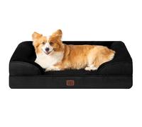 EHEYCIGA Cama Perro Grande 91x68x16cm, Colchon Perro Grandes Impermeable Lavable con Espuma Viscoelástica, Sofá Perro Desmontable, Negro
