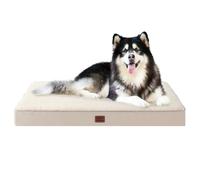 EHEYCIGA Cama Perros Extra Grande XXL Ortopédica, 120x74x9cm Colchon Perro con Espuma De Caja De Huevos, Colchoneta Perro Lavable, Dog Bed, Camello