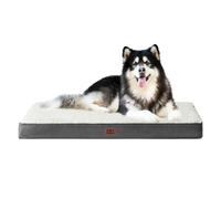 EHEYCIGA Cama Perros Extra Grande XXL Ortopédica, 120x74x9cm Colchon Perro con Espuma De Caja De Huevos, Colchoneta Perro Lavable, Dog Bed, Beige