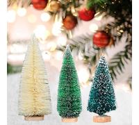 EHIOG 3 unidades de árbol de Navidad artificial, 3 tamaños, 10/15/20 cm miniatura, verde, mini árbol de Navidad, Mini Christmas Tree per Natale Decorazioni Tavola