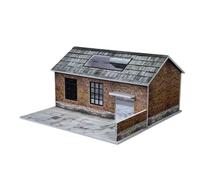 EHJRE 1/64 Modelo de Escena de Automóvil Viejo Tablero de Fondo de Fábrica para Decoración de Autos de Diecast