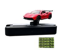 EHJRE Accesorio para Tablero de Instrumentos de Modelo de Automóvil a Escala 1/64 con Tarjeta de Estacionamiento Temporal para Exhibición del Vehículo, Rojo