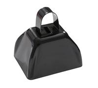 EHJRE Cencerro de Metal con Mango, Accesorio para Hacer Ruido, Ideal para Fiestas de Nochevieja, Partidos de Fútbol, animaciones Y, Negro