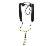 EHJRE Correa para Saxofón Soporte de Hombro Doble Arnés de Pecho Correa Universal Acolchada con Diseño Equilibrado Adecuado para Prácticas Largas Y Actuaci, Negro