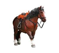 EHJRE Figuras de Caballo a Escala 1/12, Figuras de Caballo coleccionables para Figura de acción de 6 Pulgadas, marrón