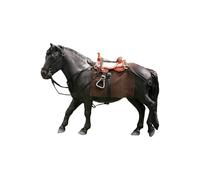 EHJRE Figuras de Caballo a Escala 1/12, Figuras de Caballo coleccionables para Figura de acción de 6 Pulgadas, Negro