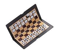 EHJRE Foldable Chessboard Mini Size Chess Set Wallet Pocket Chess Board Game for Camping Family Game