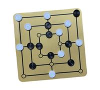 EHJRE Juego de Mesa Nine Mens Morris, Juego de Damas, Juego de Estrategia para picnics de Viaje