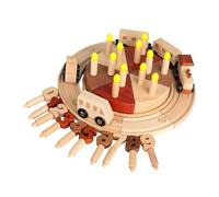 EHJRE Tren de Madera para Tarta de Cumpleaños con Velas Y Números para Fiestas Infantiles