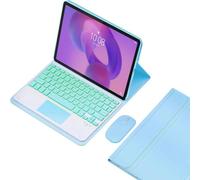 EHLCYS Funda con Teclado para Lenovo Idea Tab 11 Pulgadas 2025 (TB-336ZU/TB-336FU), Retroiluminación 7 Colores Panel Táctil Desmontable, Español Ñ Teclado, Funda Ultrafina con Ratón,Azul