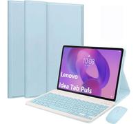 EHLCYS Funda con Teclado para Lenovo Idea Tab Plus 12,1 Pulgadas/Tab K12 2025 (TB361ZU/TB361FU), Español Ñ Teclado Bluetooth Desmontable, Funda Protectora Ultrafina Multiángulo Y Ratón,Azul