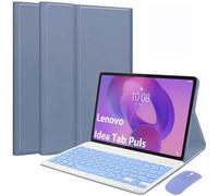 EHLCYS Funda con Teclado para Lenovo Idea Tab Plus 12,1 Pulgadas/Tab K12 2025 (TB361ZU/TB361FU), Español Ñ Teclado Bluetooth Desmontable, Funda Protectora Ultrafina Multiángulo Y Ratón,Púrpura
