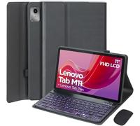 EHLCYS Funda con Teclado para Lenovo Tab M11 11 Pulgadas Modelo 2024 (TB330FU/TB330XU) Español Ñ Teclado, con Ratón Retroiluminado 7 Colores Desmontable Bluetooth Teclado
