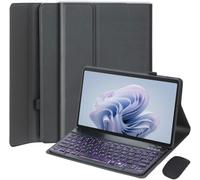 EHLCYS Funda Con Teclado Para Microsoft Surface Go 4 2023/Go 3 2021/Surface Go 2 2020/Surface Go 2018 Tableta, Teclado Bluetooth Desmontable Retroiluminado 7 Colores, Funda Delgada Con Soporte Y Ratón