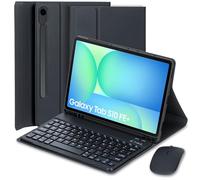 EHLCYS Funda con Teclado para Samsung Galaxy Tab S10 FE+ Plus 13,1" 2025 Modelo (SM-X620/X626), Español Ñ Teclado Magnético Desmontable, Funda Ultrafina con Soporte para Lápiz Y Ratón,Negro